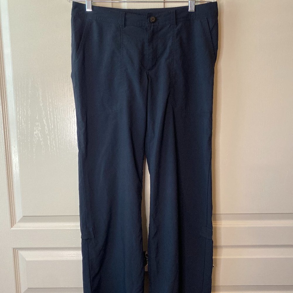 Patagonia Long black Hiking Pant Adjustable Sz 8